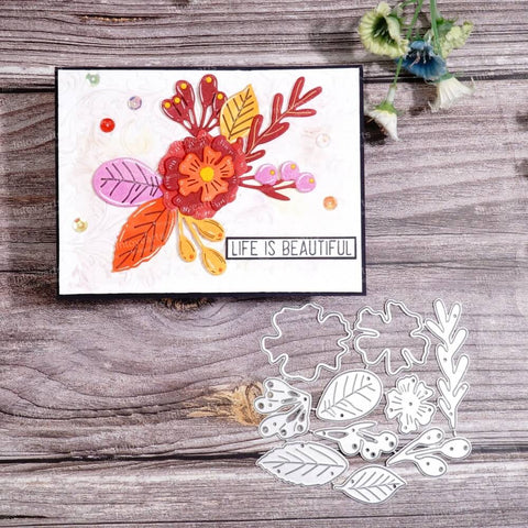 Inlovearts Flower Leaf and Berry Cutting Dies