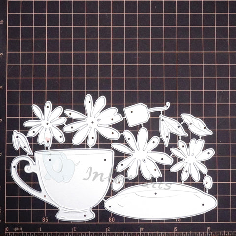 Inlovearts Flowers & Coffee Cup Cutting Dies