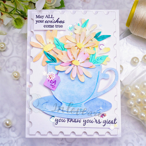 Inlovearts Flowers & Coffee Cup Cutting Dies