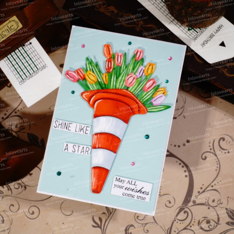 Inlovearts Flowers in Roadblock Cutting Dies