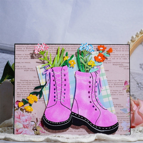 Inlovearts Flowers in the Boots Cutting Dies