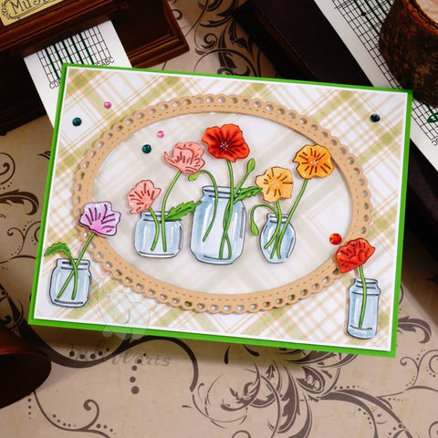 Inlovearts Flowers in the Bottle Cutting Dies