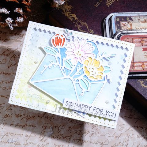 Inlovearts Flowers in the Envelope Cutting Dies
