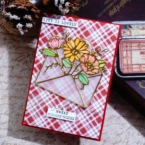 Inlovearts Flowers in the Envelope Cutting Dies