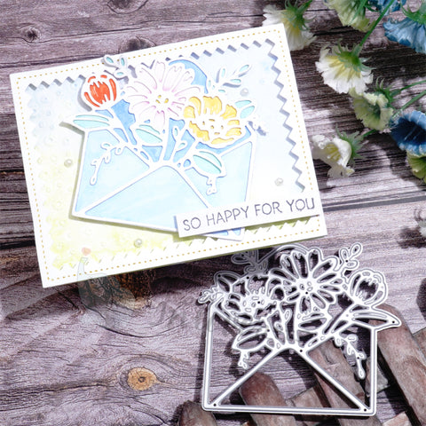 Inlovearts Flowers in the Envelope Cutting Dies