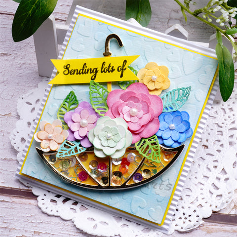 Inlovearts Flowers in the Umbrella Cutting Dies