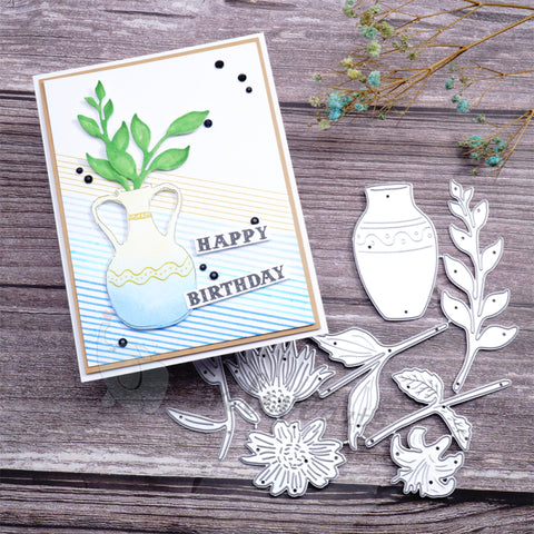 Inlovearts Flowers in the Vase Cutting Dies