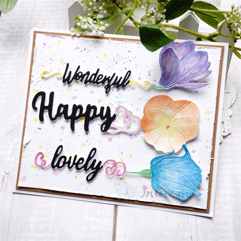 Inlovearts Flowers with Word Cutting Dies