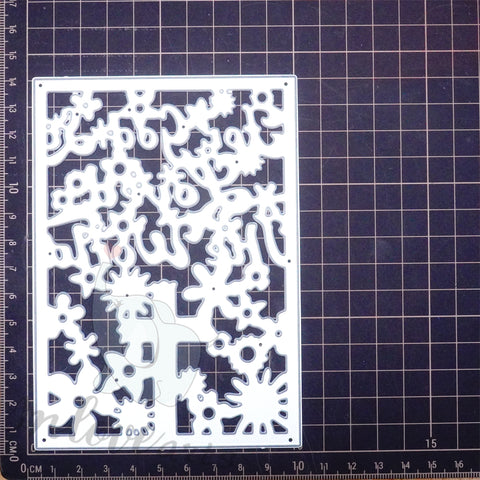 Inlovearts Flower with Cross Background Board Cutting Dies