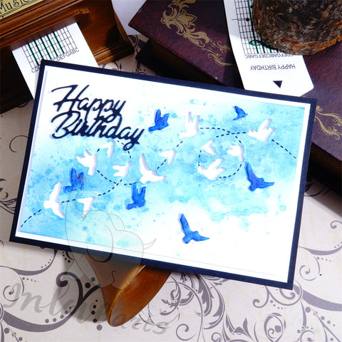 Inlovearts Flying Birds Border Cutting Dies
