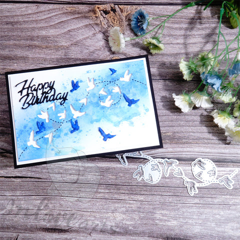 Inlovearts Flying Birds Border Cutting Dies