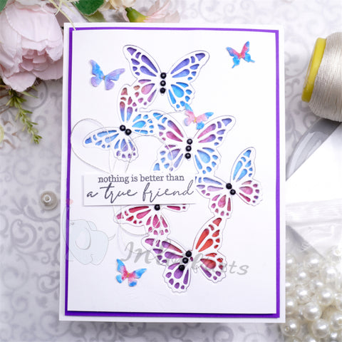 Inlovearts Flying Butterfly Border Cutting Dies