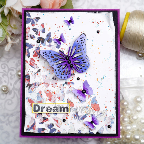 Inlovearts Flying Butterfly Border Cutting Dies