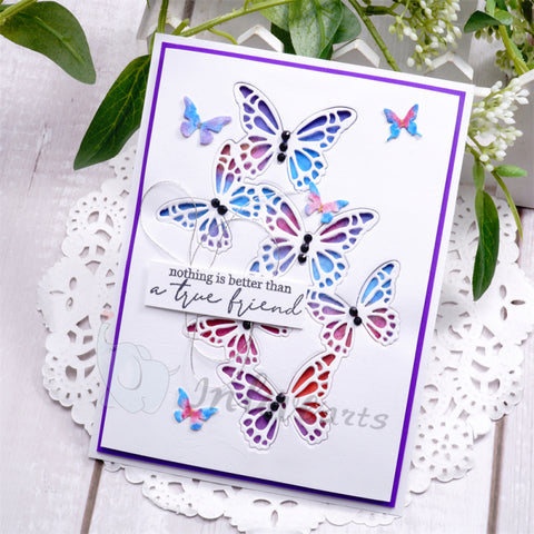 Inlovearts Flying Butterfly Border Cutting Dies