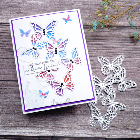 Inlovearts Flying Butterfly Border Cutting Dies