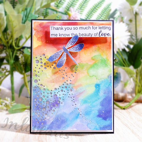 Inlovearts Flying Dragonfly Border Cutting Dies