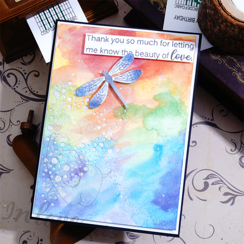 Inlovearts Flying Dragonfly Border Cutting Dies