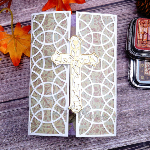 Inlovearts Foldable Cross Background Board Cutting Dies