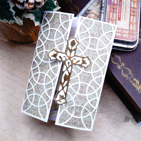 Inlovearts Foldable Cross Background Board Cutting Dies
