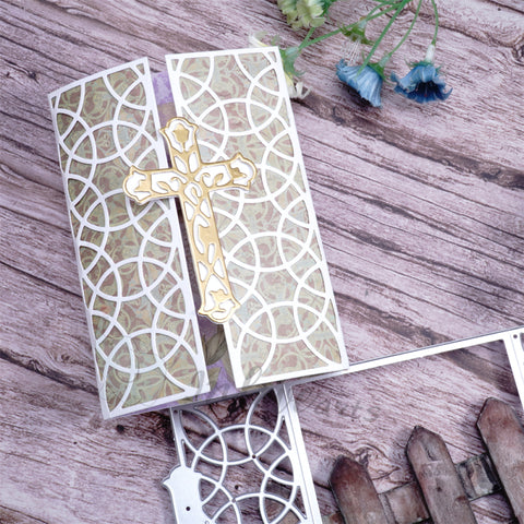 Inlovearts Foldable Cross Background Board Cutting Dies