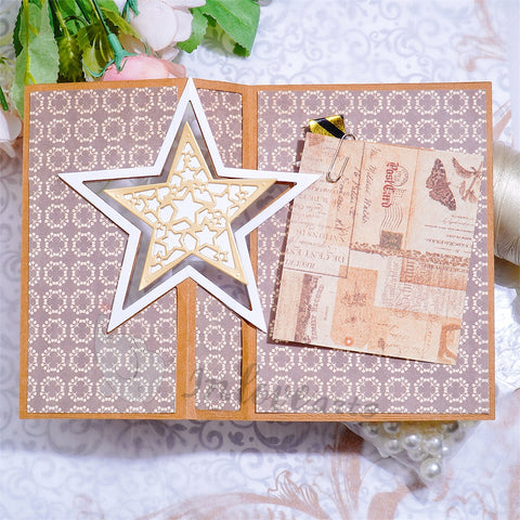 Inlovearts Foldable Star Background Board Cutting Dies