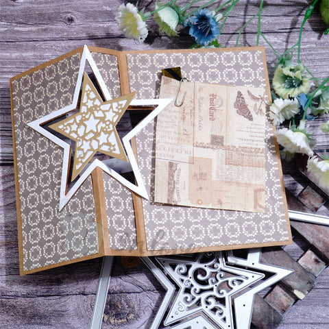 Inlovearts Foldable Star Background Board Cutting Dies