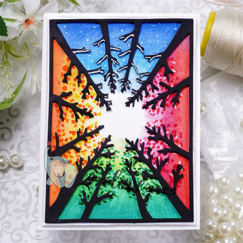 Inlovearts Forest Background Board Cutting Dies