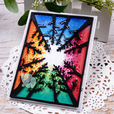 Inlovearts Forest Background Board Cutting Dies