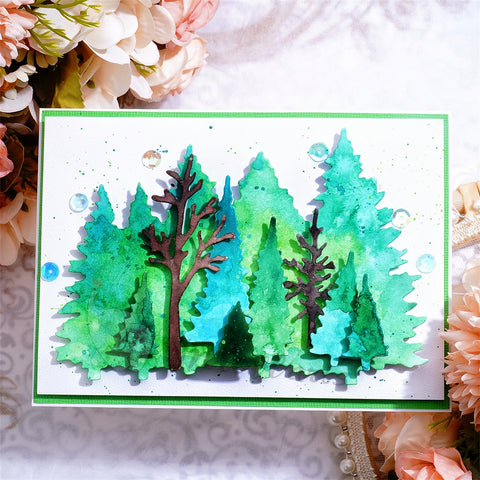 Inlovearts Forest Rectangular Board Cutting Dies