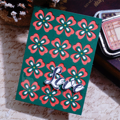 Inlovearts Four-leaf Clover Background Board Cutting Dies