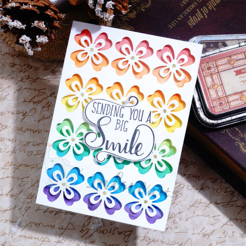 Inlovearts Four-leaf Clover Background Board Cutting Dies