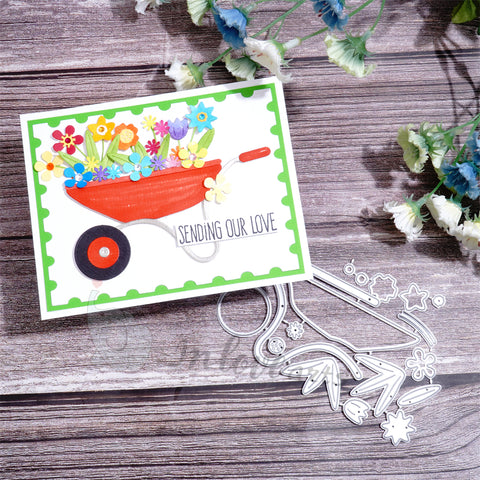 Inlovearts Garden Trolley Cutting Dies