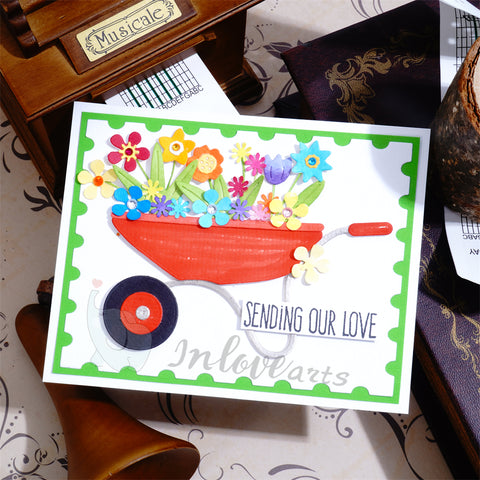 Inlovearts Garden Trolley Cutting Dies