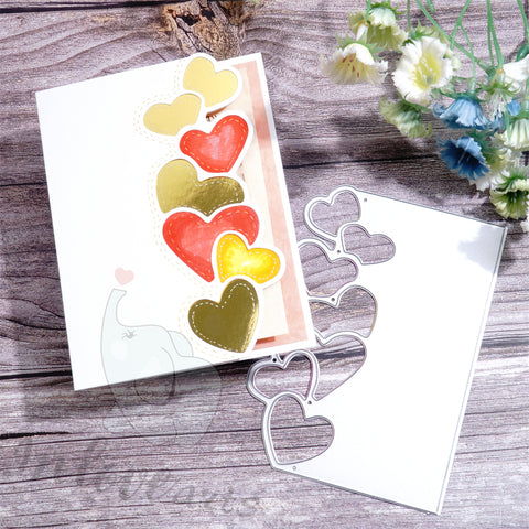 Inlovearts Gathering Haert Border Cutting Dies