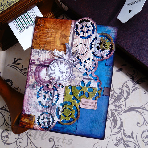 Inlovearts Gear Wave Border Cutting Dies