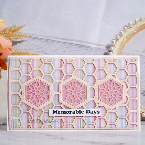 Inlovearts Geometric Pattern Rectangular Board Cutting Dies