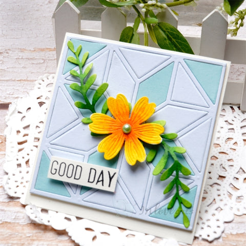 Inlovearts Geometric Pattern Square Background Board Cutting Dies