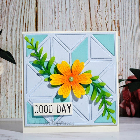 Inlovearts Geometric Pattern Square Background Board Cutting Dies