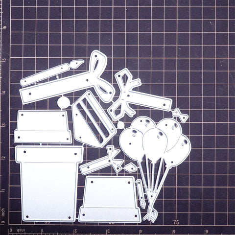 Inlovearts Gift Box and Balloon Cutting Dies