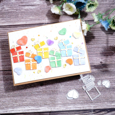 Inlovearts Gift Box and Little Heart Cutting Dies
