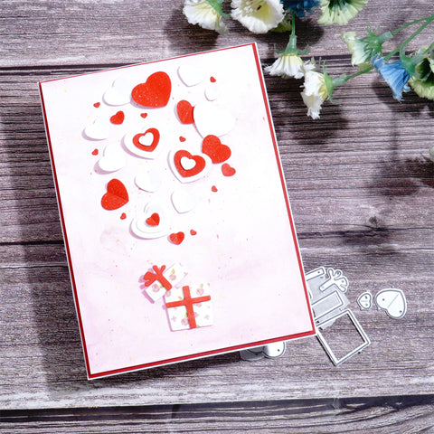Inlovearts Gift Box and Little Heart Cutting Dies