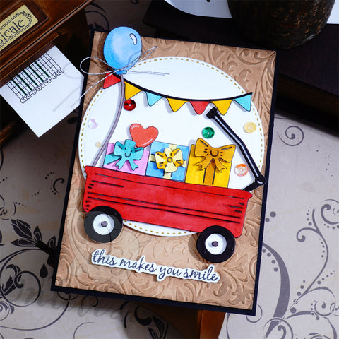 Inlovearts Gift Boxes in the Trolley Cutting Dies