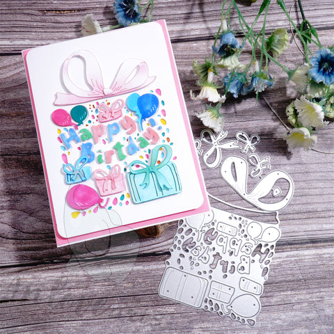 Inlovearts Gift Box with Word Cutting Dies