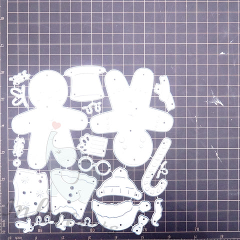 Inlovearts Gingerbread Man Couple Cutting Dies