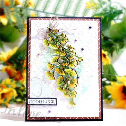 Inlovearts Ginkgo Leaves Branch Cutting Dies