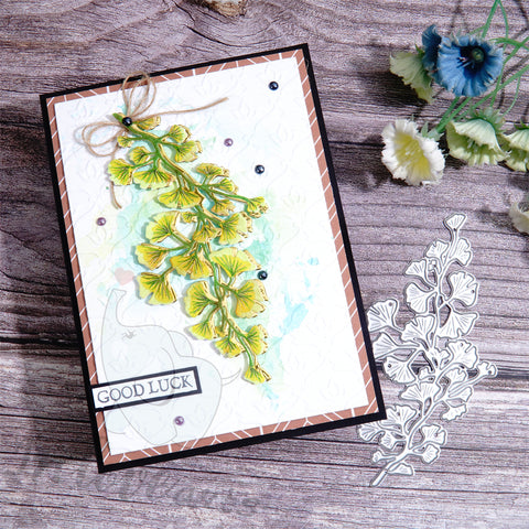 Inlovearts Ginkgo Leaves Branch Cutting Dies