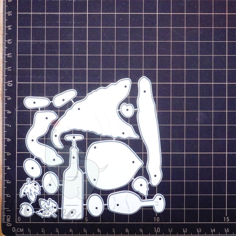 Inlovearts Gnome Drinking Wine Cutting Dies