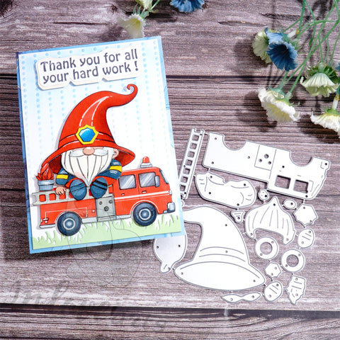 Inlovearts Gnome Fireman Cutting Dies