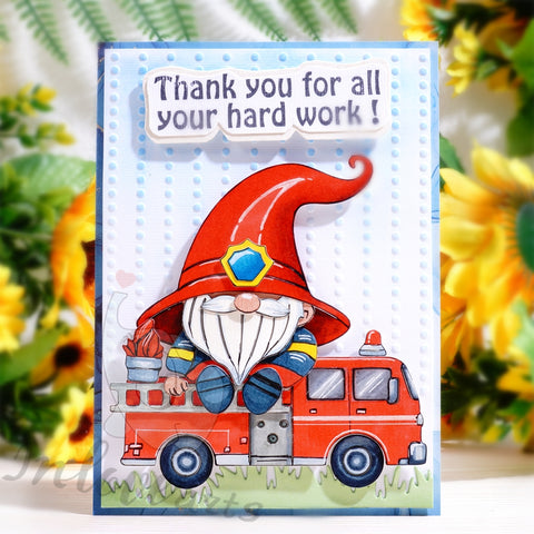 Inlovearts Gnome Fireman Cutting Dies