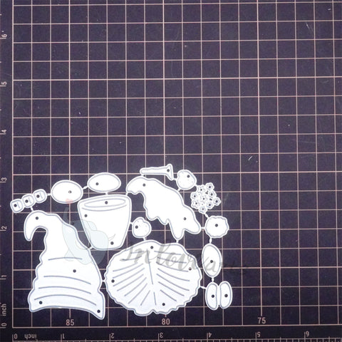 Inlovearts Gnome Holding Coffee Cup Cutting Dies